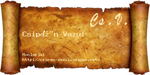 Csipán Vazul névjegykártya